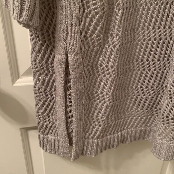 Time And Tru Women's 3/4 Sleeve Cardigan Sweater Open-Front Size L 12-14 Gray - Picture 7 of 7